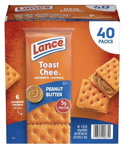 Lance Peanut Butter Sandwich Crackers, (40 Count) Bulk