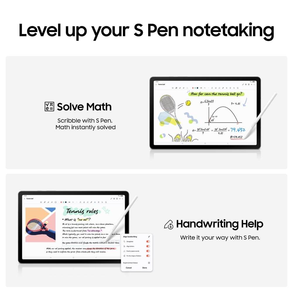 Samsung Galaxy Tab S10 Lite with AI, S Pen in-Box, 27.7 cm (10.9 Inch) Display, Object Eraser, 90Hz Refresh Rate, Pre Loaded Pro Apps, IP42 Rating, 6GB RAM, 128GB Storage, Wi-Fi + 5G Tablet, Gray image 5