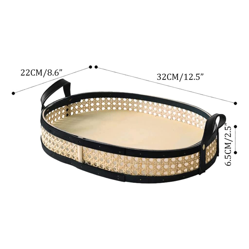 LIOONS Panera, Cesta De Almacenamiento De Mimbre, Cesta De Pan Tejida A Mano, con Asa Panera De Almacenamiento De Pan, Almacenar Postre Fruta Pan