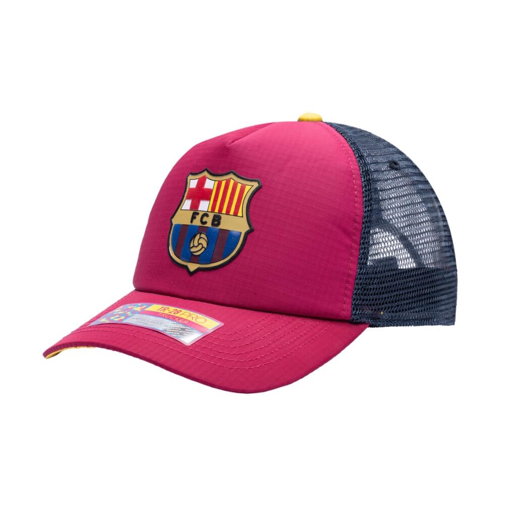 Barcelona - Aspen Trucker Snapback Hat Red and Black
