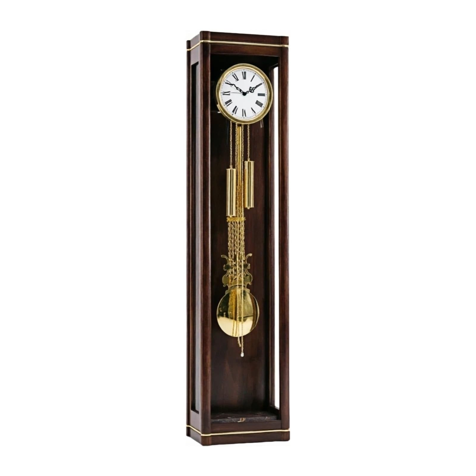 WANGHAI-666 Grandfather Clocks Wood Grandfather Clock Floor Mechanical Movement American German Standing