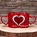 Avilia Juego de 2 tazas para parejas con decoración de corazones Imagen de Avilia Juego de 2 tazas para parejas con decoración de corazones