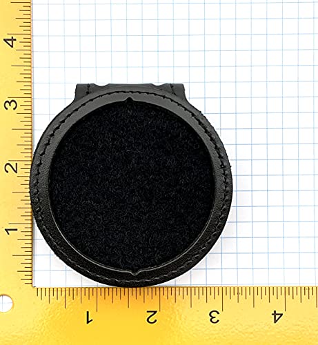 Perfect Fit Shield Wallets Alberta Sheriff Leather Belt Badge Holder with Neck Chain, Black4