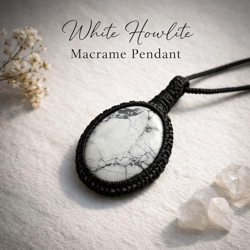 Image of REMEDYWALA Gemstone Macrame Pendant for Reiki & Crystal Healing, Natural Stone