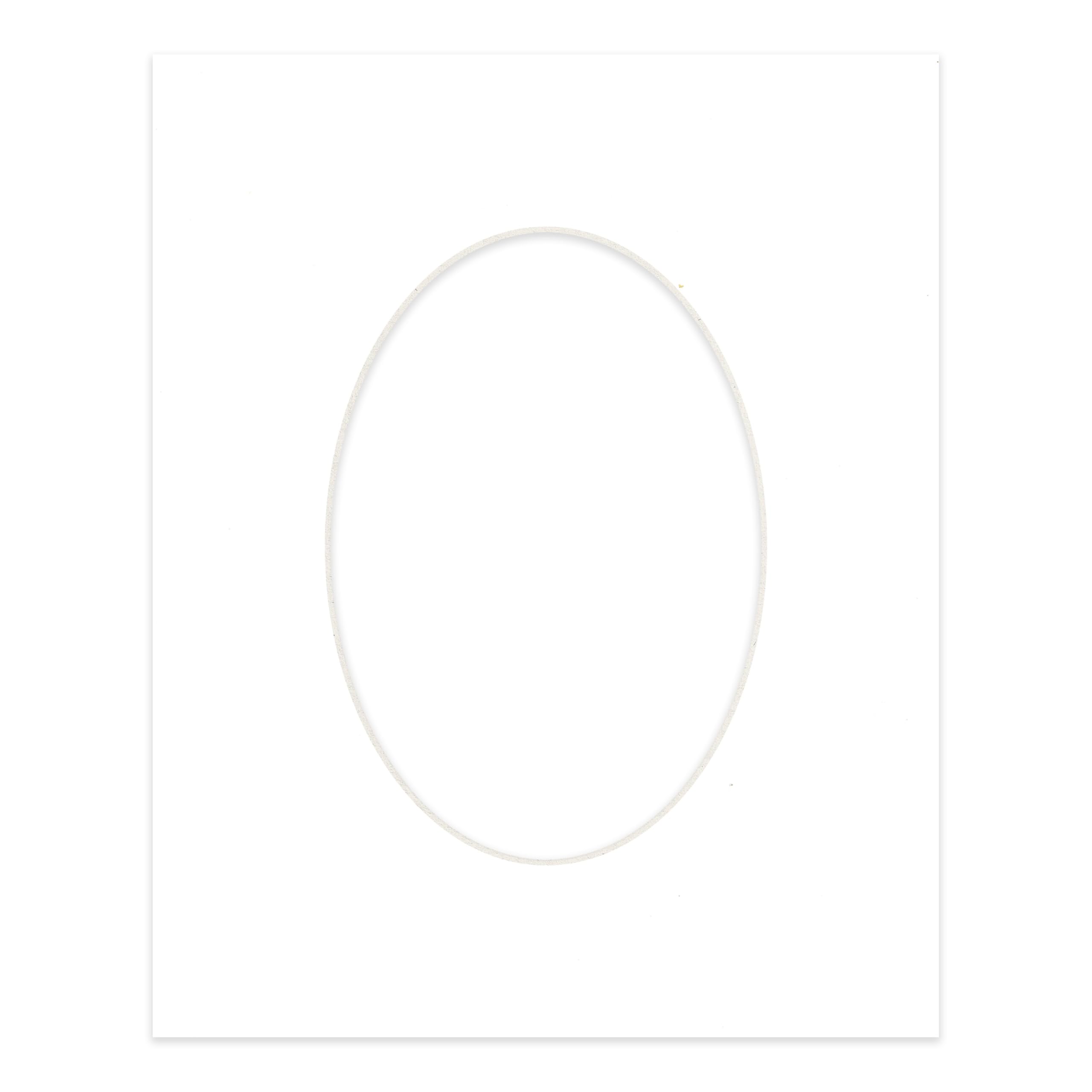 CountryArtHouse Textured White Acid Free 8x10 Oval Picture Frame Mat with White Core Bevel Cut for 5x7 Pictures - Fits 8x10 Frame - Pack of 1 Matboard Show Kit with Acid Free Backing & Clear Bag-image-28