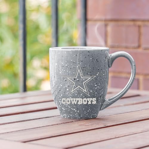 Image of Rico Industries NFL Football 16 oz Team Color Laser Engraved Speckled Ceramic Coffee Mug