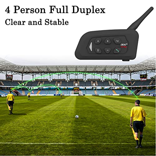 Image of Referee Communication System Sets, V4C Plus Referee Headsets with USB C Interface Right Earpiece for Volleyball Official Football Coach Crews Soccer Handball (3 Pack)
