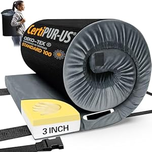 CYMULA Memory Foam Camping Mattress Pad, CertiPUR-US Sleeping Mat Portable Roll Up Mattress for Adults, Camping Bed Pads for Sleeping, Guest Bed for Sleepover Car Bed with Travel Bag