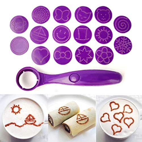 JUSTDOLIFE Magic Spice Spoon Set Creative Coffee Cake Decorating Electric Powder Shaker