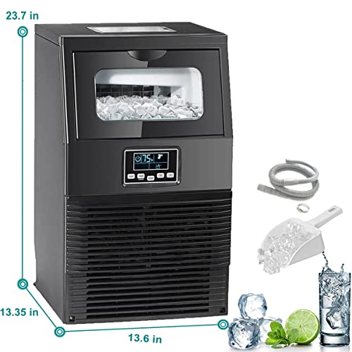 Smeta Commercial Ice Maker Commercial Sonic Ice Maker Nugget Ice Machine Clear Ice 66 Lbs In 24 Hrs With 8 Lbs Ice Storage Capacity #TOP1