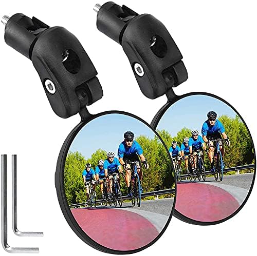 2PCS specchietto retrovisore universale per bicicletta regolabile ruota grandangolare manubrio da ciclismo vista posteriore para accessori per bici