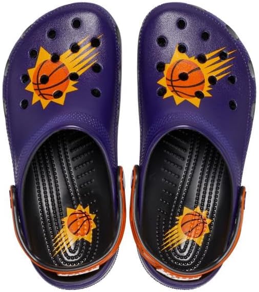 Crocs Unisex-Adult NBA Classic Clogs, Basketball Gifts, Phoenix Suns, 10 Men/12 Women