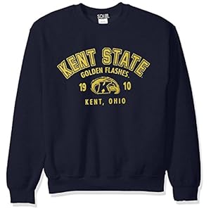 Kent State Golden Flashes 50/50 Blended 8 oz. Crewneck Sweatshirt, Navy, Large