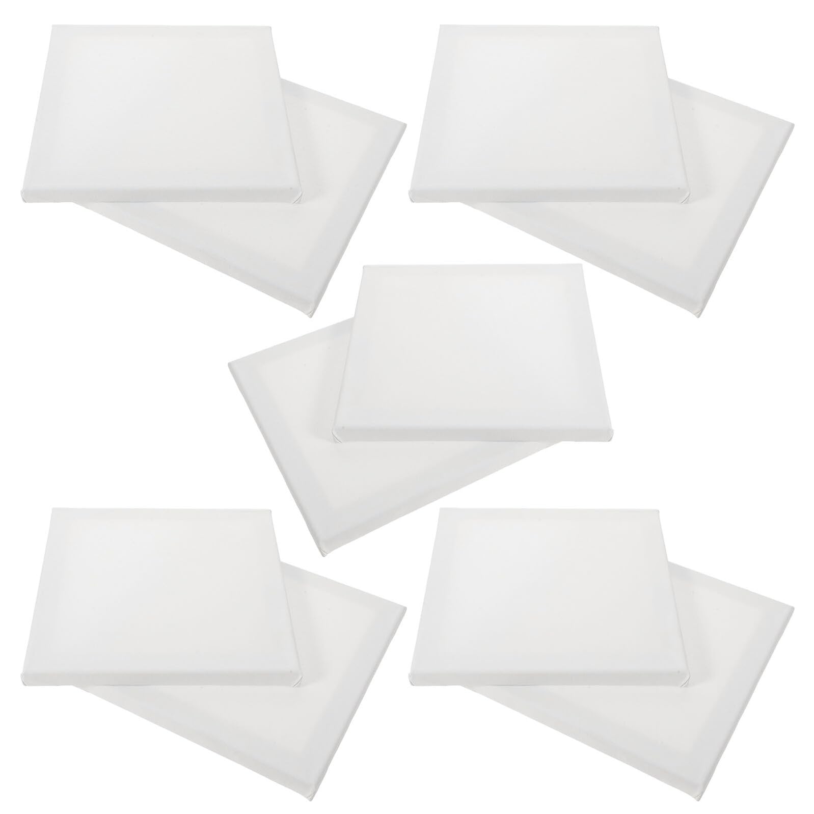 Lienzos de algodón GARVALON 20x20 cm pack de 10 tablas para pintura acrílica y óleo