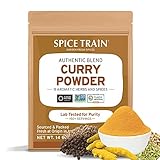 SPICE TRAIN Curry Powder (397g/14oz) Non GMO, Gluten Free, 100% Raw, Sourced from India, Packed in Resealable Ziplock Pouch