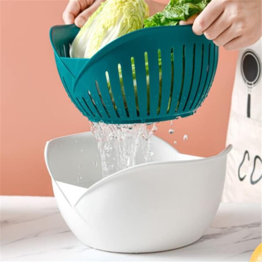 三層洗濯水切りバスケット漏れ盆地米野菜ブルーパンニング盆地家庭用キッチン