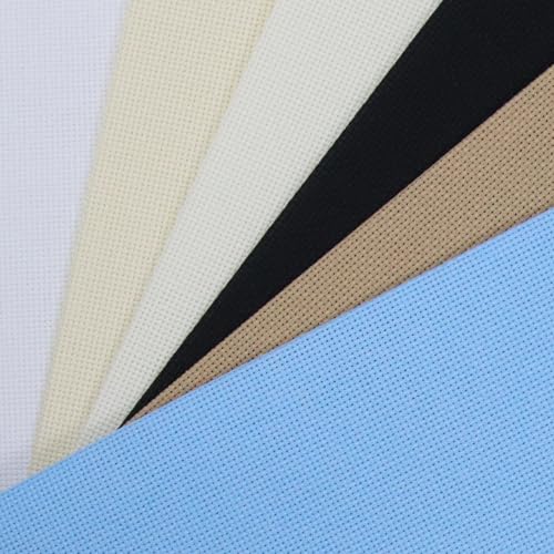 Image of KCS 6 pc of 12 inch x 18 inch (30cmx45cm) Counted Cotton Aida Cloth Cross Stitch Fabric (18CT-A)