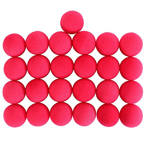 BeatlGem - 25 narizes de espuma vermelha para fantasia de palhaço