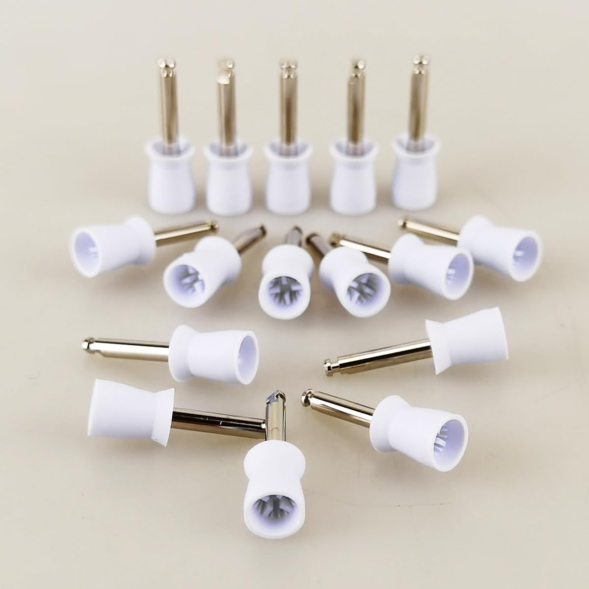 Melleco 100pcs Polishing Wheel Cups Soft Webbed for Small Item Hard Surface Polishing