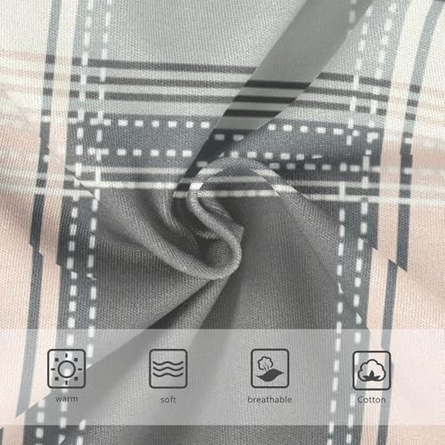 Girls' Hipster Panties Comfort Color for Kids Gray and Pink Plaid3