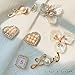 BOAJUNWU Bling Shoe Charms for Women,Girly Golden Chains for Clog Sandals,Rhinestones Bling Chain Charms Cute Designer Shoe Decoration DIY Accessories Jewels Birthday Gifts Party Favors