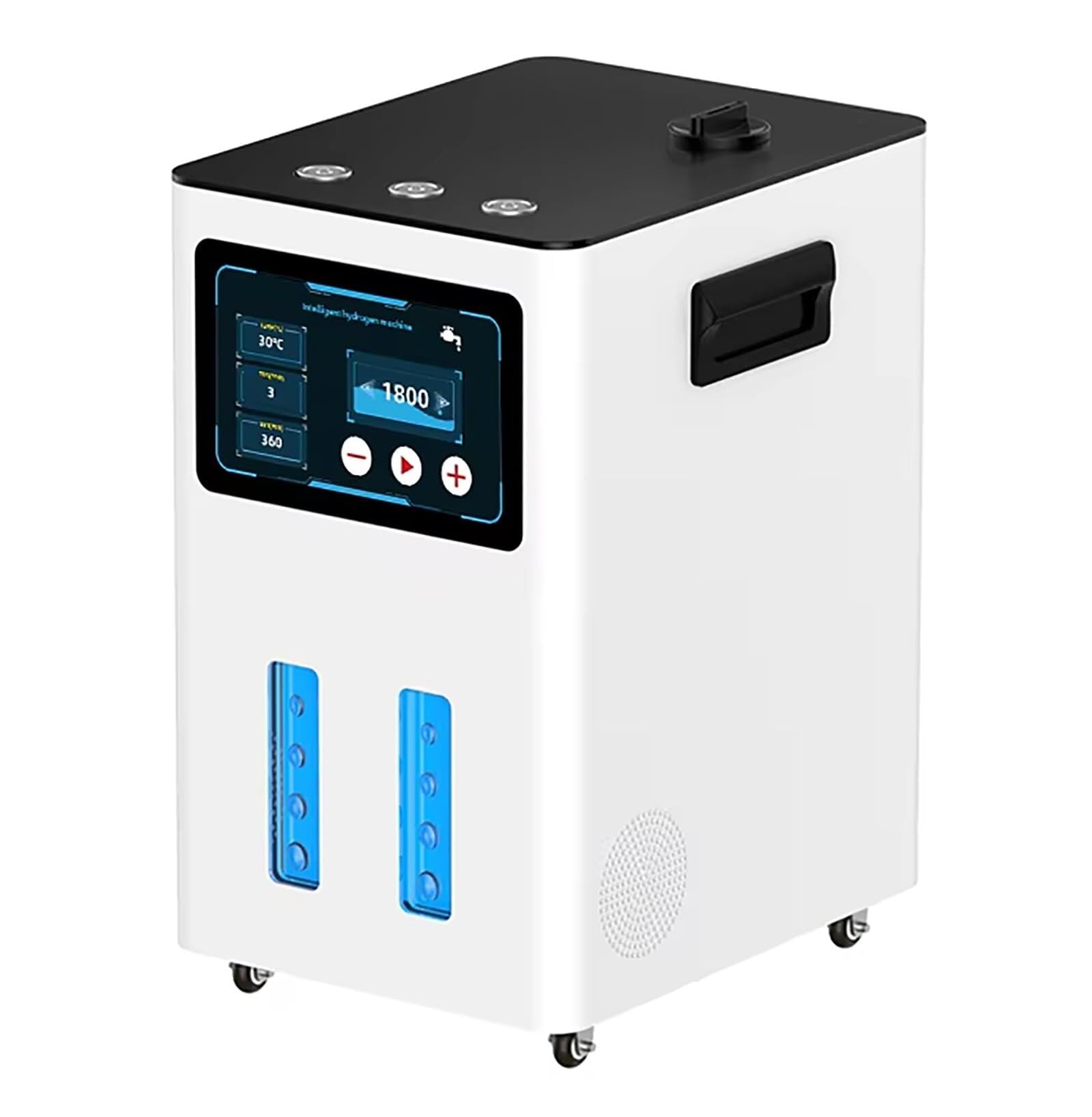 Przenośny generator wodoru Maszyna do inhalacji wodorowej, generator inhalatora o wysokiej czystości z regulowanym przepływem i czasem, automatyczny system wodny(White,4200ml/Min)
