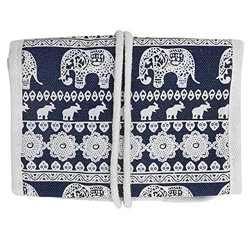 Respicefinem R Knitting Case Empty Crochet Hooks Storage Bag Knitting Needle Storage Bagowl (Empty Bag-Elephant)