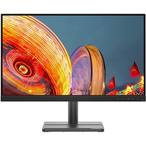 Image of Lenovo L24e-30 23.8-Inch Ultra-Thin FHD Monitor, VA Panel, FreeSync, 3-Side NearEdgeless, 75Hz, 4ms, HDMI, VGA, VESA Mountable, Black