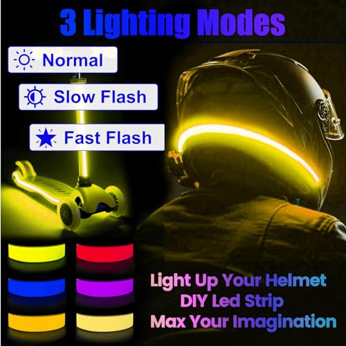 Image of Flexible Led Panel,Electroluminescent Panel Sheet EL Tape Cuttable Soft for Mask Eye Cosplay Party Decor DIY-Continuous /Slow Flash /Fast Strobe 3x24 cm Lightblue (Yellow, 5 * 30)