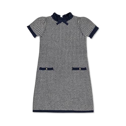 Hope & Henry Girls' Cable Knit Peter Pan Collar Sweater Dress