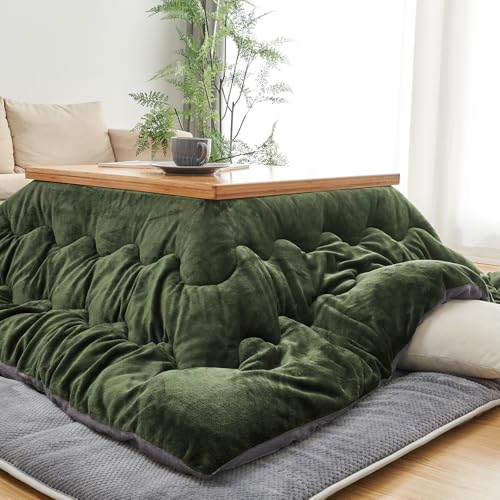 Keusnix こたつ布団 正方形 190×190cm 単品売り 発熱綿使用 高密度フランネル...