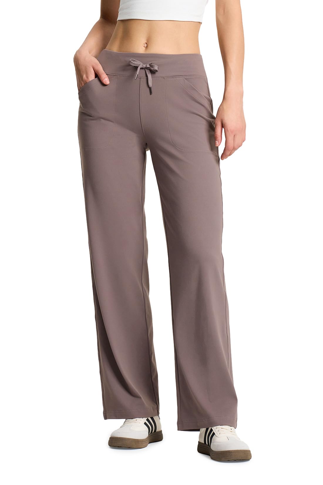 YogipaceWomen's Petite/Regular/Tall Straight Leg Loose Fit Yoga Pants  Lightweight Lounge Sweatpants