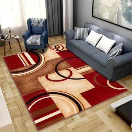 Tapis terrasse exterieur rouge et géométrique pour entrée chaleureuse - 2
