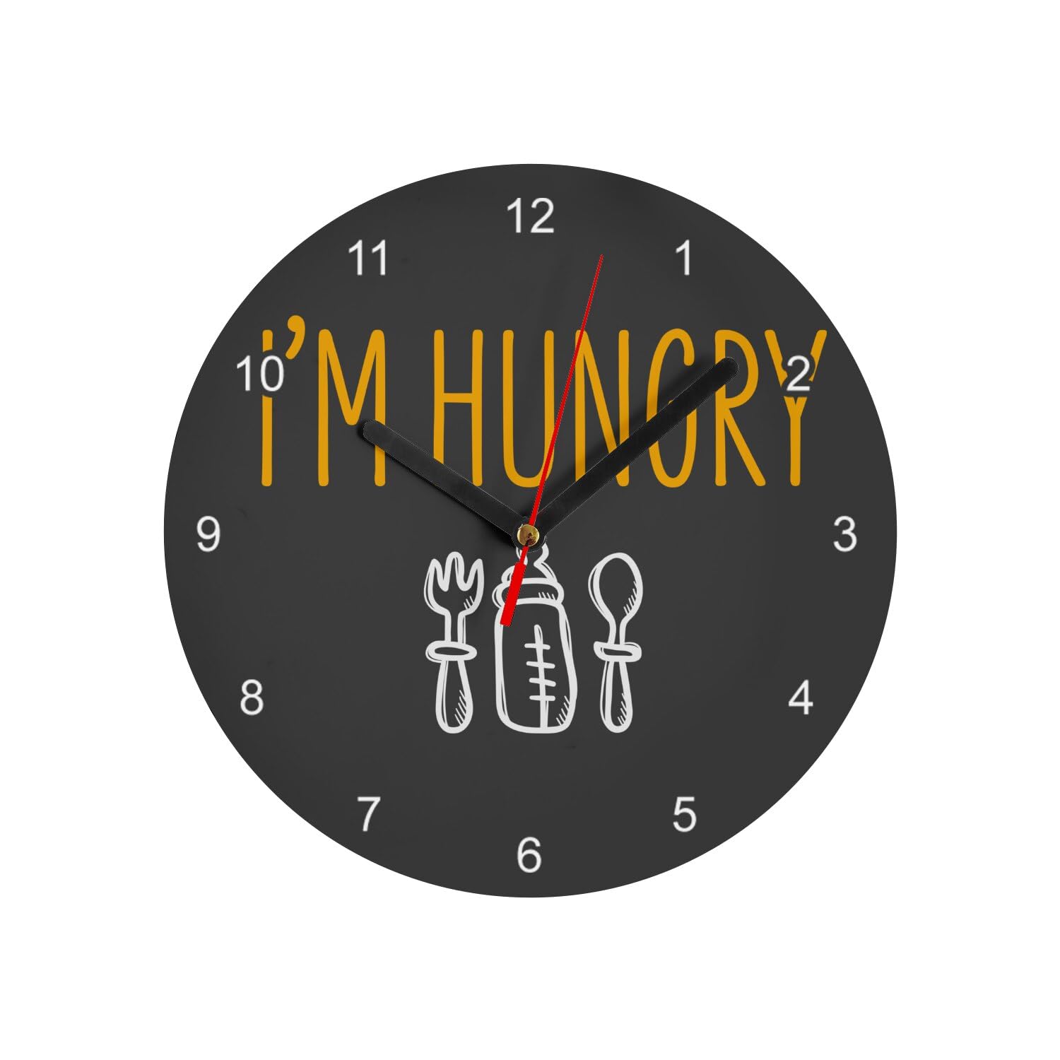 Horloge murale en verre Fabulous noir 20 cm pendule salon contemporaine