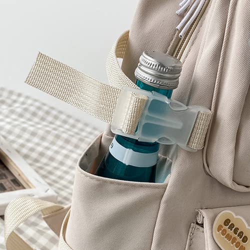 Mochila Kawaii Bonito Anime Estético Animal com Pinos Pingente Urso Peixe Gato Material Escolar Moch