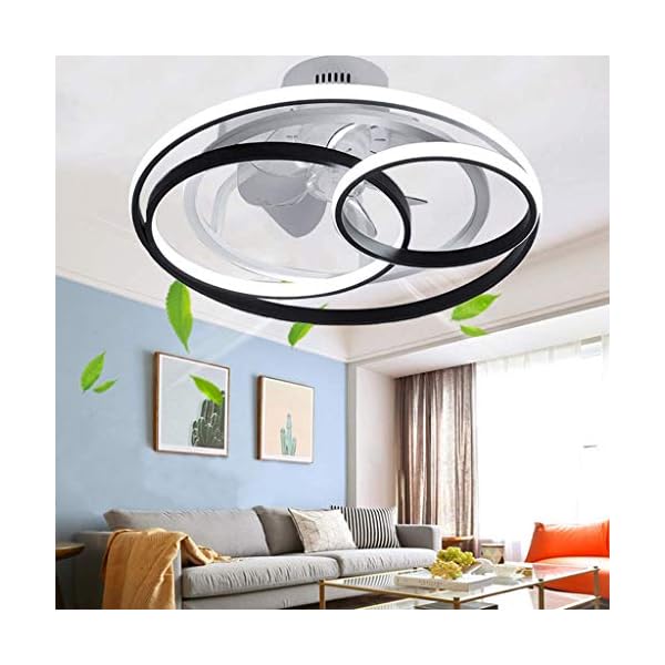 Ceiling Fan with Lighting LED Ceiling Lights Dimmable Remote Control Creative Soft Fan Bedroom Ceiling Lamp Modern Invisible Fan Ceiling Light Living Room Nursery Dining Room - Image 3