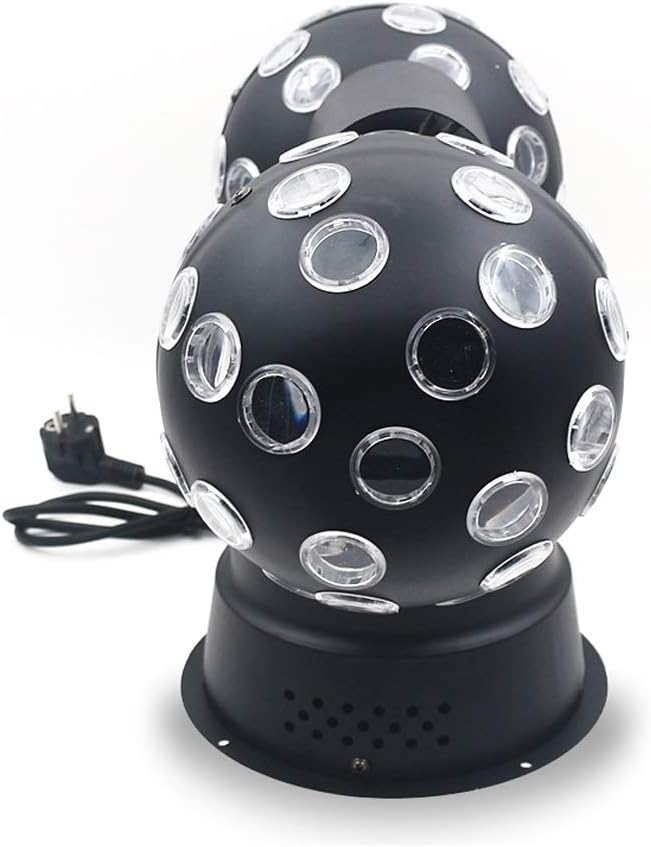 YXCKG Disco Ball Light Party Lights 12 LED Lamp Beads Indoor 65 Lens 9 Color Decoration Light, Colorful Lights for Party Rotating 50W 220V DJ Light (Color : Without)