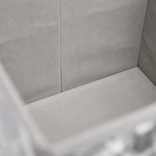 OHS Pack Of 2 Crushed Velvet Storage Boxes Set Home Bathroom Collapsible Foldable Toys Pop Up Folding Cube Box, Charcoal Grey - Image 4