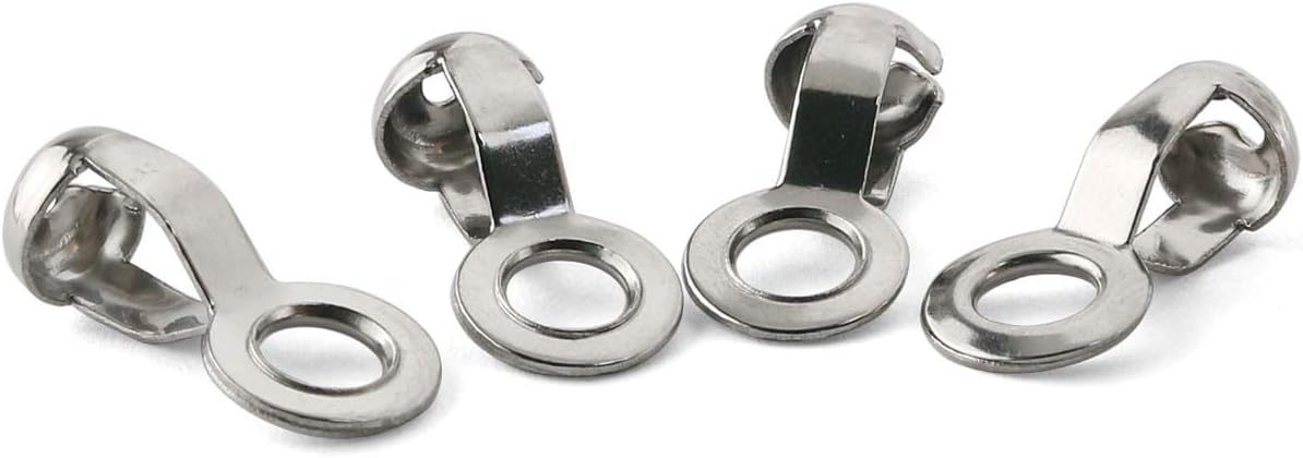 E-outstanding 20 pcs Ball Chain Pull Loop Connectors Stainless Steel Bead Chain with Great Pulling Force and Rustproof, 4.5mm