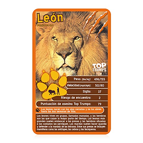 Top Trumps Depredadores - Juego de Cartas Educativo | Utiliza tus conocimientos sobre animales letales para ganar - Versión en Español