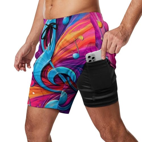Supdreamc Men Big & Tall Swim Trunks Half Pants Basic Beachwear Plus Size, Quick Dry
