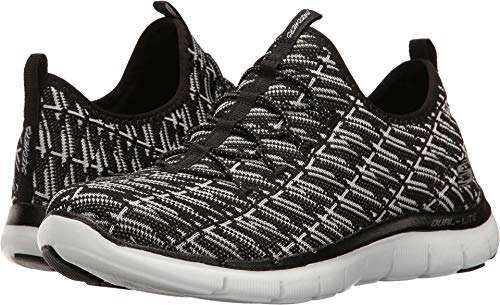 Skechers Sport Women's Flex Appeal 2.0 Insight Sneaker,black/white,7.5 M US