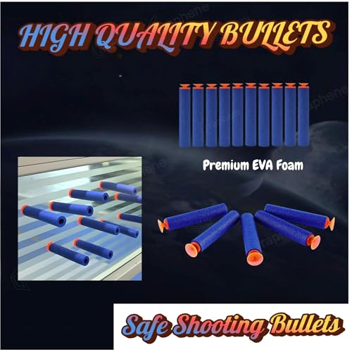 Image of GRAPHENE 50 Pcs Foam Suction Bullets Darts for Toys Guns Sticky Safe Hollow Refill Darts Set Compatible with Hot Fire Nerf N-Strike & Blaze Storm Blaster Strike Elite Gun Target Game for Kids