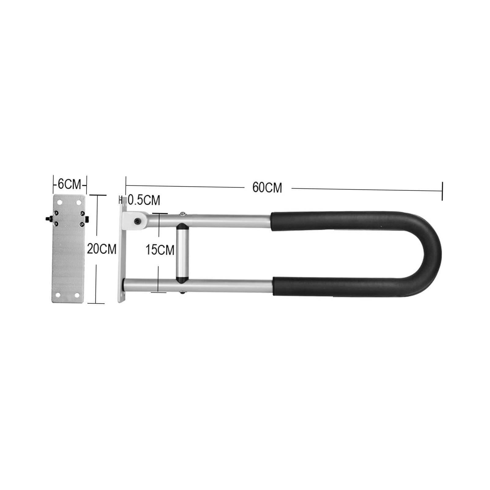 Herramientas de Elaboración Barras de Agarre Base Engrosada Plegable Abatible hacia Arriba para Inodoro Barras de Seguridad Ducha (YC1215B)