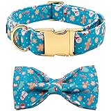 Lionet Paws Christmas Dog Collar with Bowtie Durable Adjustable Handmade Comfortable Bowtie Dog...