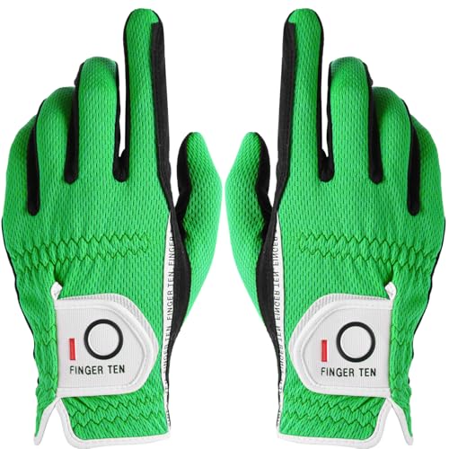 ゴルフグローブ メンズ 2枚セット スエード調合成皮革 繊維布 メッシュ素材 ソフト 通気 速乾 耐磨耗性 汗防止 マジックテープ 多機能 全天候型 ゴルフウェア