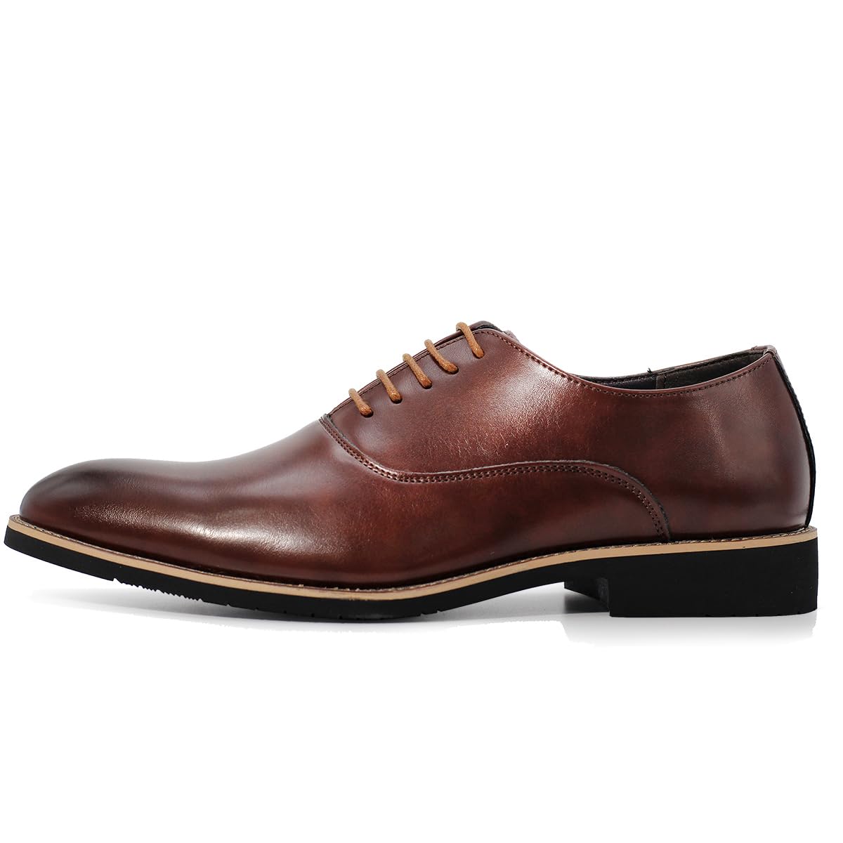 Zapatos de Vestir Hombres Oxford Derby Clásico | Zapatos de Cordones Traje Formal Oficina Boda Comercio Clásico Marrón Negro 40-48