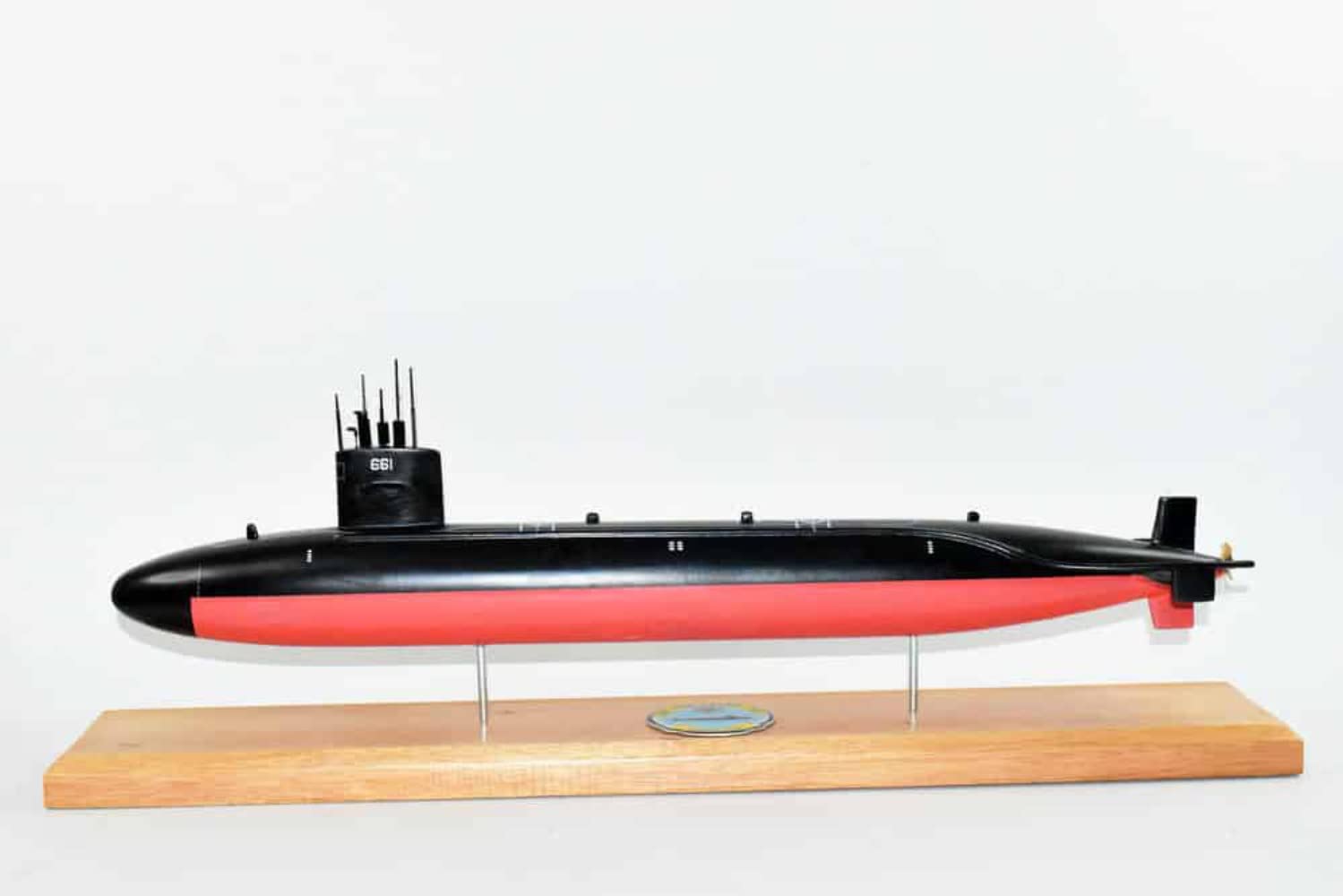Squadron Nostalgia LLC USS Lapon SSN-661 Submarine Model, US Navy, Scale Model, Mahogany, Sturgeon Class