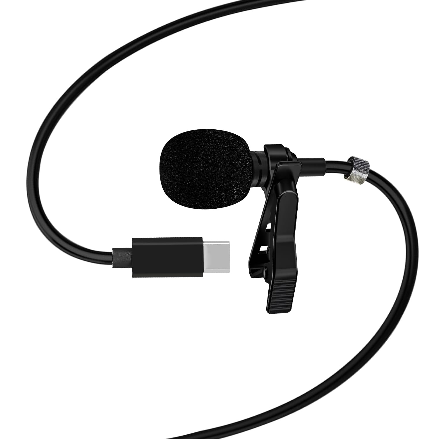 Humble® HB-C01 Lavalier Lapel Condenser Mic for Android, USB Type C Microphone for YouTube Vlogging Facebook Interview Livestream Video Recording and All(1.5 Meter)