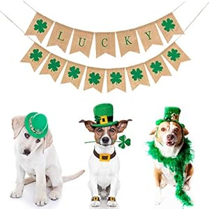 2 Pack St. Patrick's Day Decorations Shamrock Burlap Banner, Burlap Banner for Mantel Fireplace Spring Holiday Accessory Wall Decorations Home Indoor Outdoor Party Green Decor 2 Pack St Patricks Day Decorations Shamrock Burlap Banner Burlap Banner for Mantel Fireplace Spring Holiday Accessory Wall Decorations Home Indoor Outdoor Party Green Decor